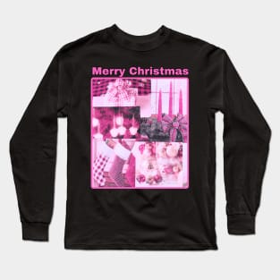 Merry Pink Christmas Long Sleeve T-Shirt